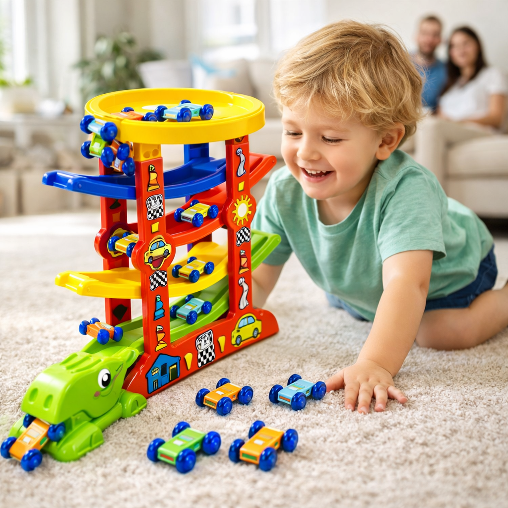 HIT Trkačka Staza na Spratove – Garaža sa Autićima (3+) 🚗🏁