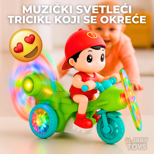 Muzički Svetleći Tricikl koji se okreće